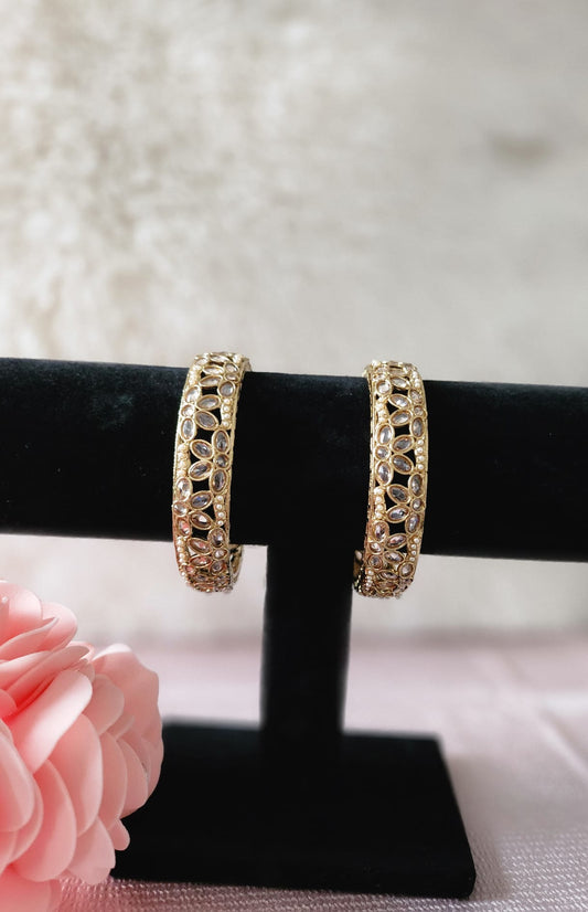 Kundan Bangles in Gold-Tone for Women - Luxurious and Stylish