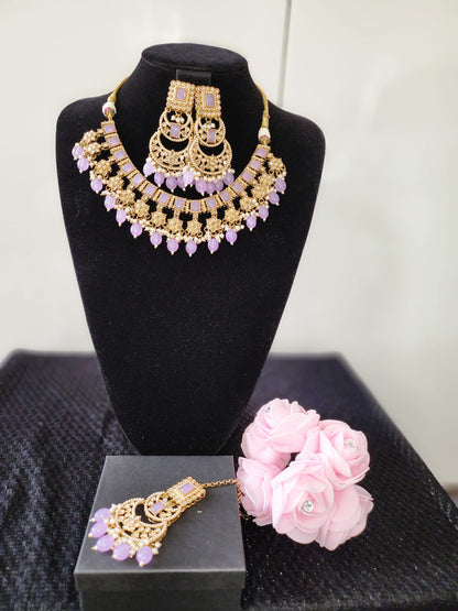 Regal Bridal Necklace Set in Various Colors - Perfect for Your Wedding