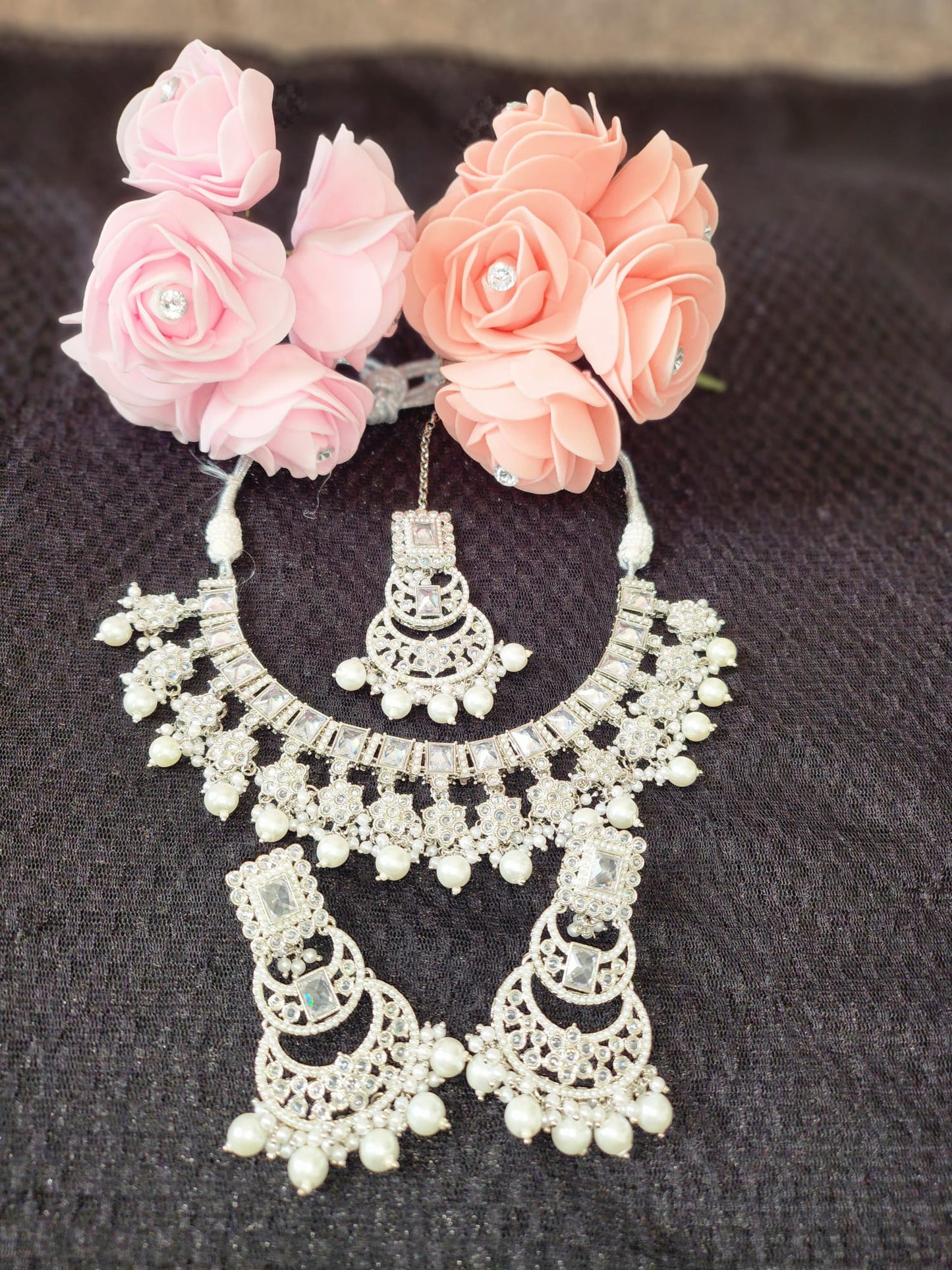 Regal Bridal Necklace Set in Various Colors - Perfect for Your Wedding