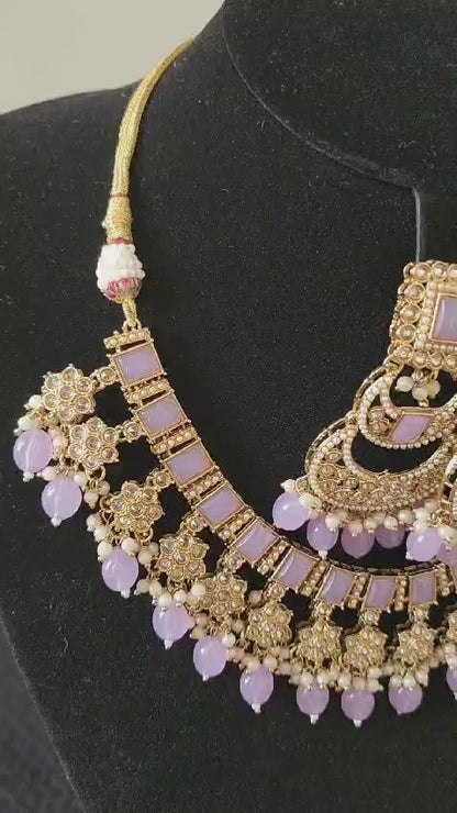 Regal Bridal Necklace Set in Various Colors - Perfect for Your Wedding