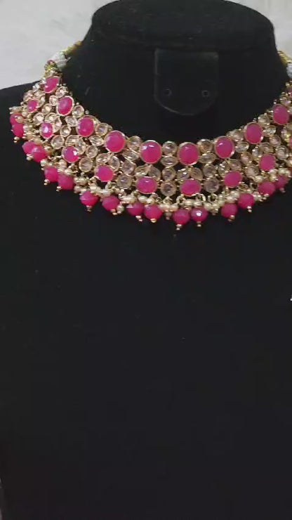 Luxurious Kundan Jewellery Set in Various Colours - Perfect for Any Occasion